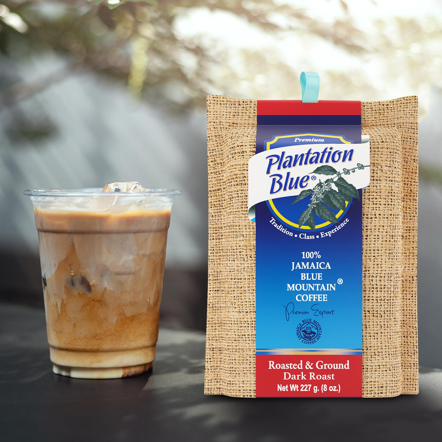 Plantation Blue 100% Jamaica Blue Mountain Coffee - Dark Roast - 8oz Ground