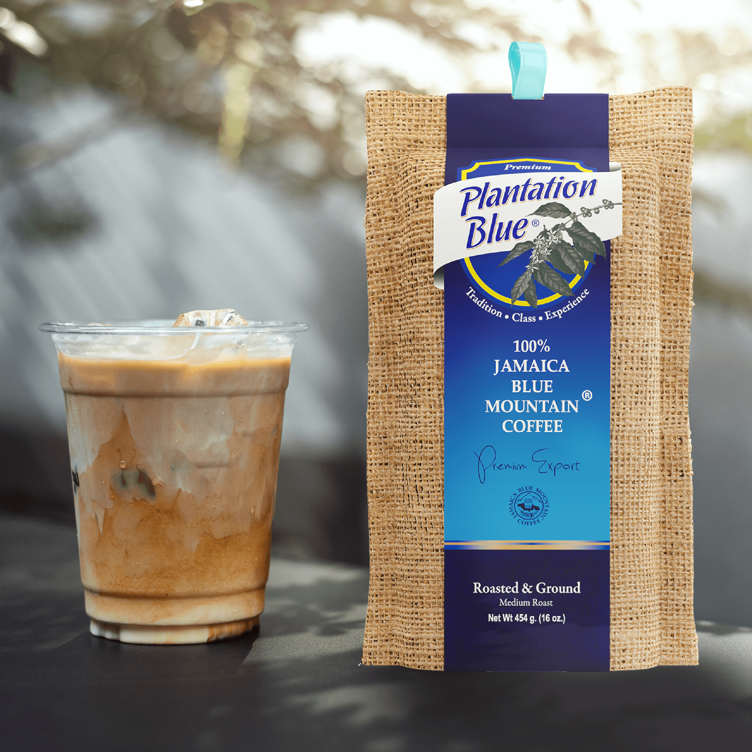 Plantation Blue 100% Jamaica Blue Mountain Coffee Roasted Whole Beans & Ground (2lbs Bundle)